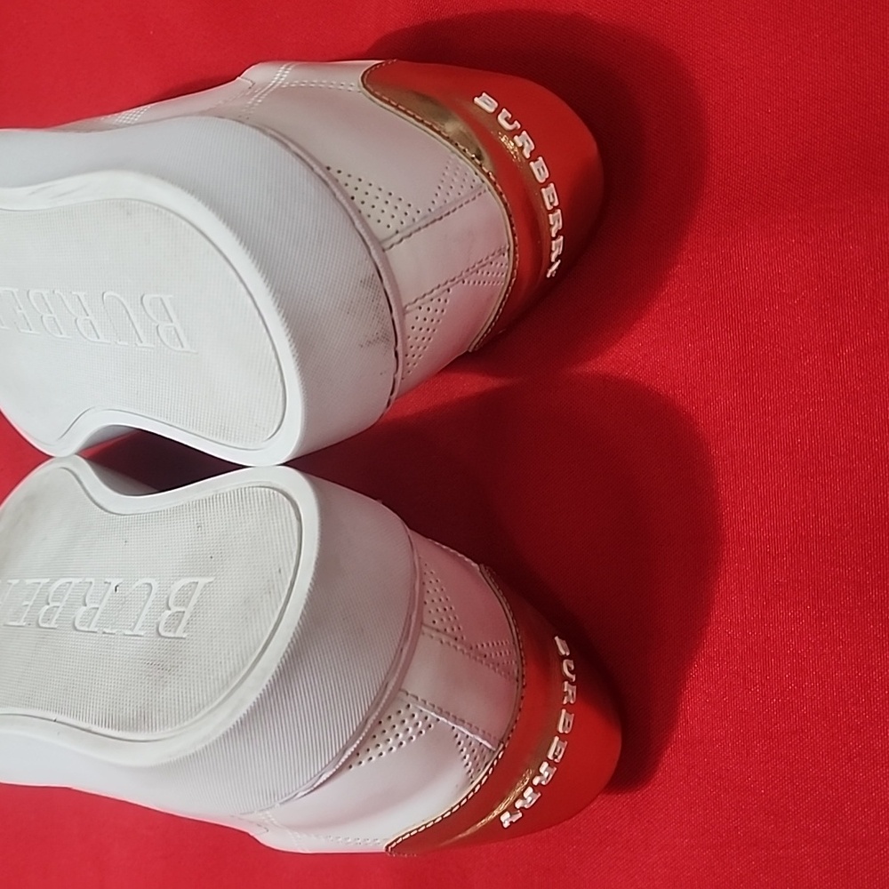 Burberry White Westford Check Sneakers - Picture 9 of 12